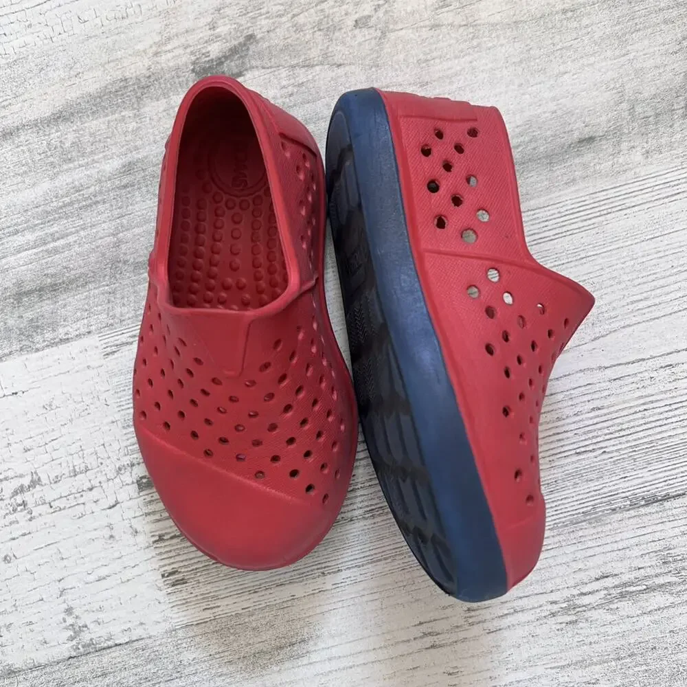 🌵3/$20 Toms Romper Slip On Shoes Toddler Size 5 Red EVA Water Beach Pool Summer